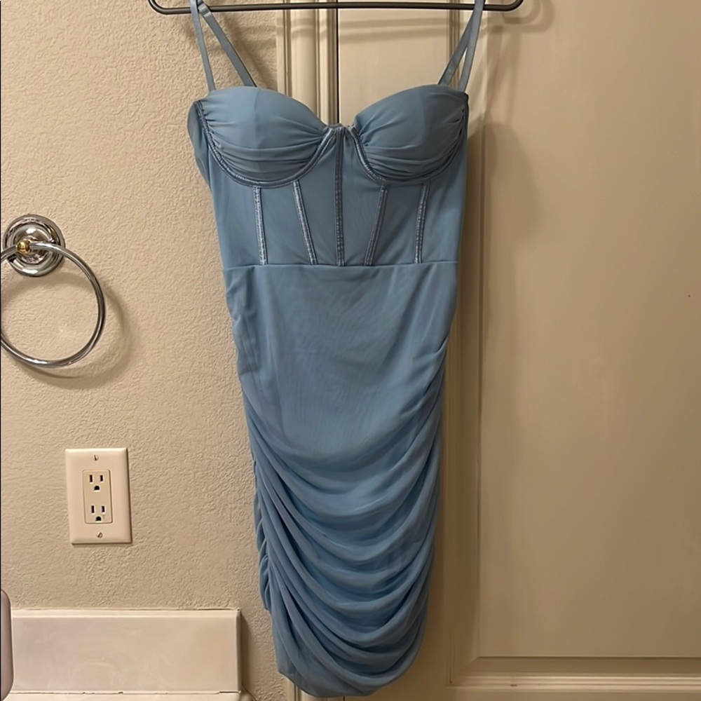 Light Blue Corset Dress